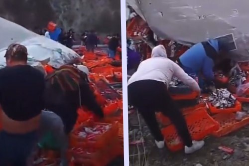 Video: Vuelca tráiler en la Toluca-Atlacomulco; y sí hubo rapiña